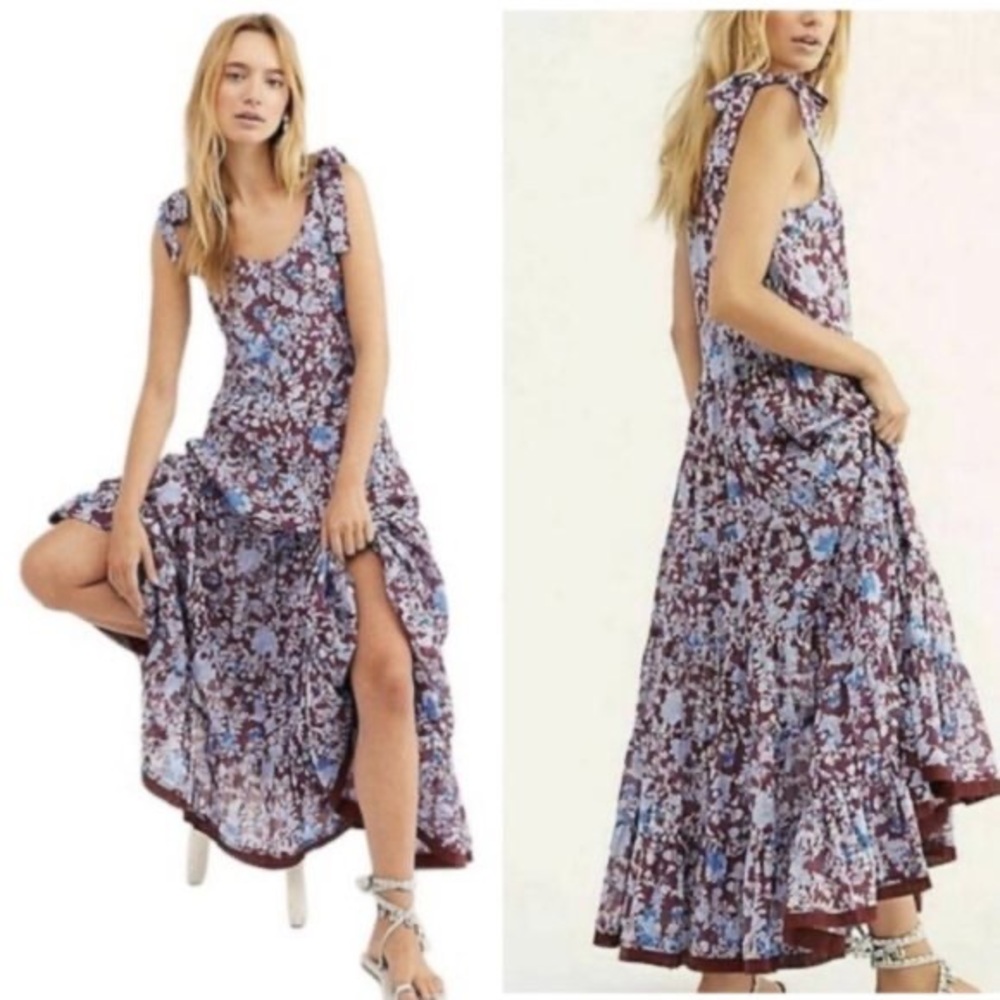 Free People Kika Dress Wine Combo